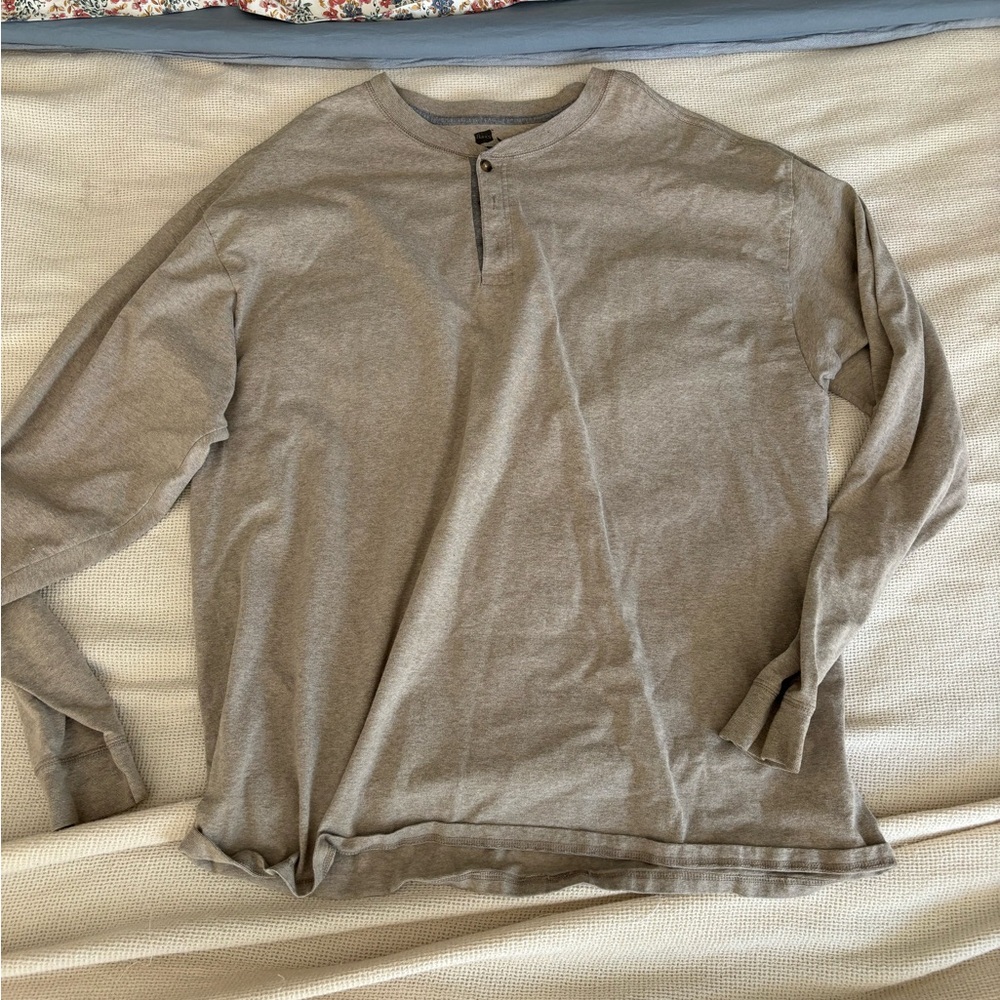 Hanes Classic Tan Long Sleeve Shirt